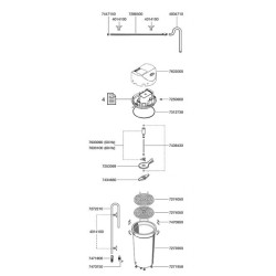 Filtre extérieur avec mousses filtrantes et robinets inférieur 350 l